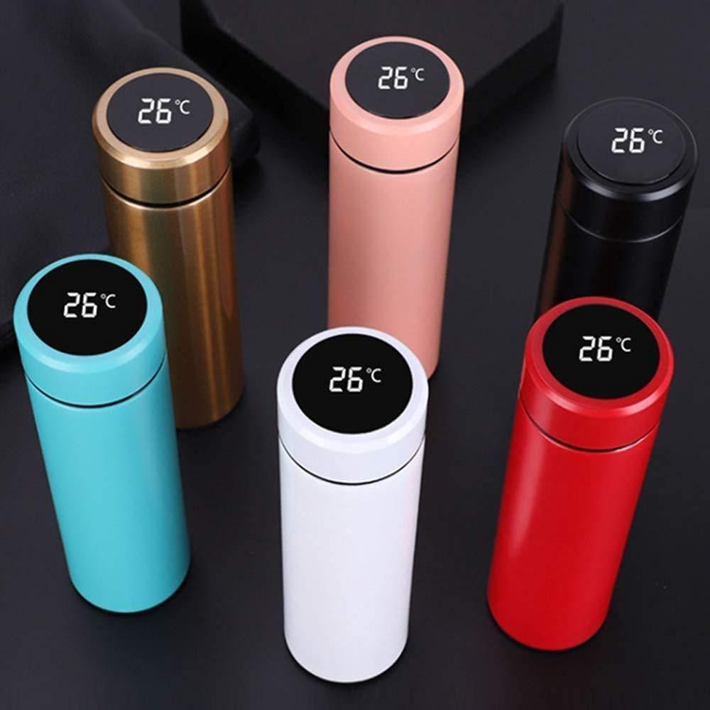 Stainless Steel Temperature Water Bottle Thermos, Double Wall Vacuum Intelligent Cup with LCD Smart Display (500 ML)